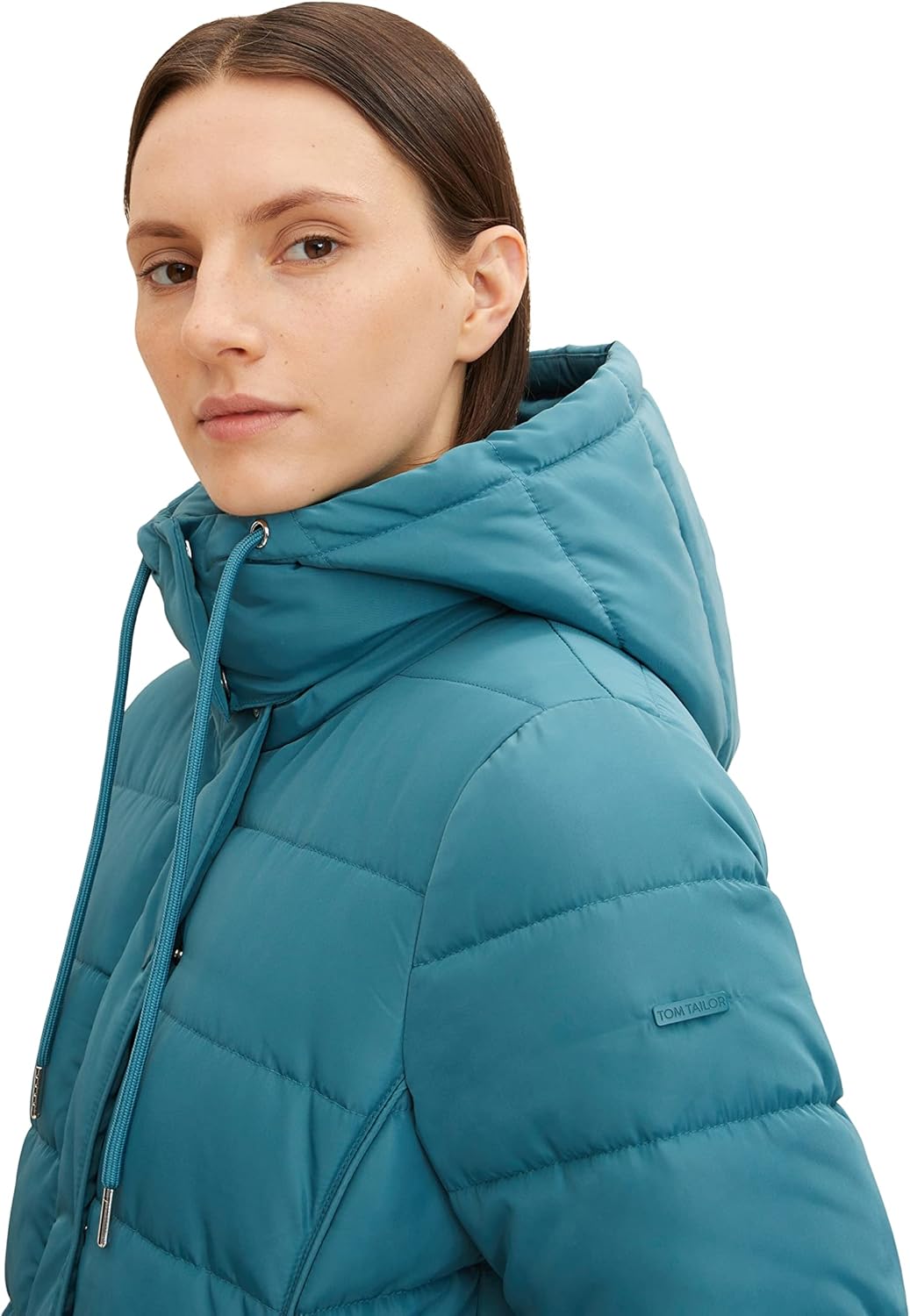 TOM TAILOR Damen 1032480 Winterjacke mit Kapuze (1er Pack) XS 13222 - Pastel Teal, XS 13222 - Pastel