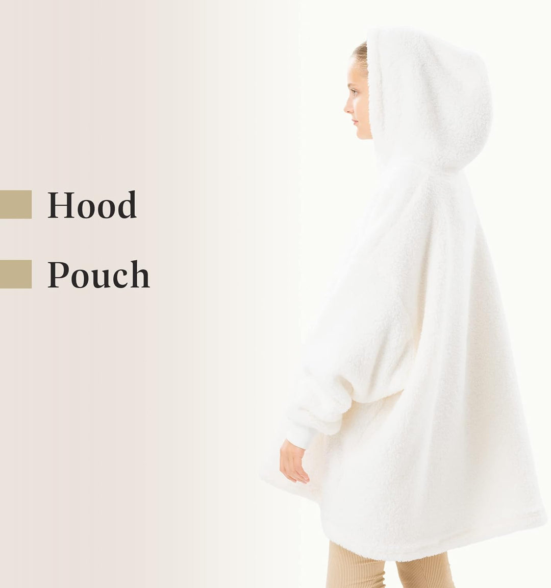 HOMELEVEL Kinder Fleece Hoodie Pullover - Pulli mit Kapuze für Jungs und Mädchen - Kuschel Sweatshir