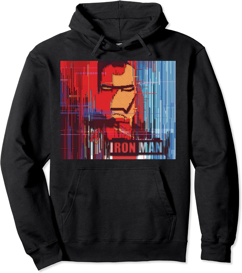 Marvel Iron Man Glitched Poster Pullover Hoodie