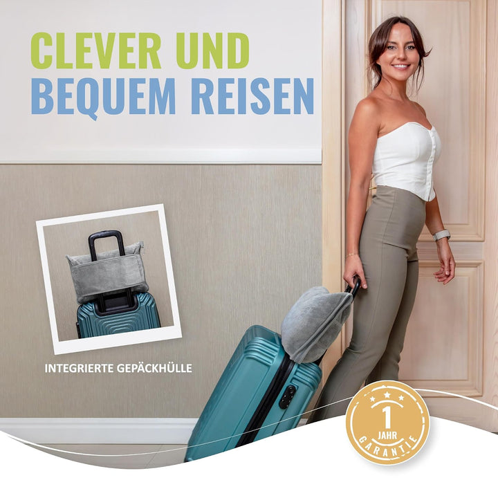 BOACAY Weiche &amp; Warme Reisedecke für Flugzeug &amp; Auto - Unentbehrlich für Lange Flüge für Frauen, Män