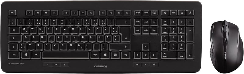 CHERRY DW 5100, kabelloses Tastatur- und Maus-Set, Schweizerisches Layout, QWERTZ Tastatur, batterie