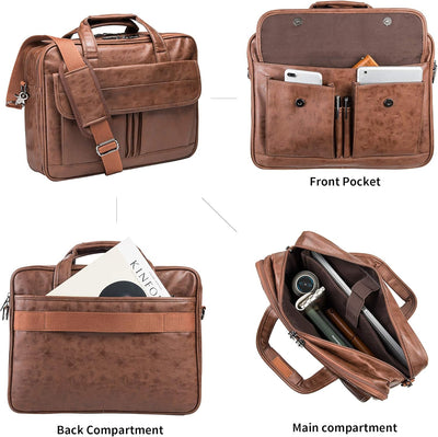 Herren Business Reise Aktentasche Leder Handgemachte Messenger Bag Laptop Tasche