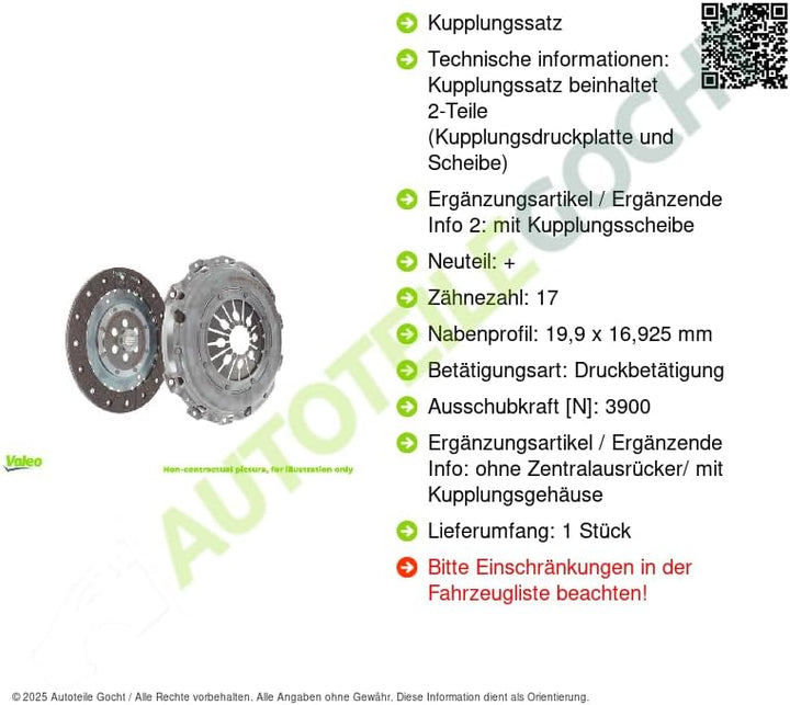 VALEO 2KKIT Umrüstsatz Kupplungssatz 826935