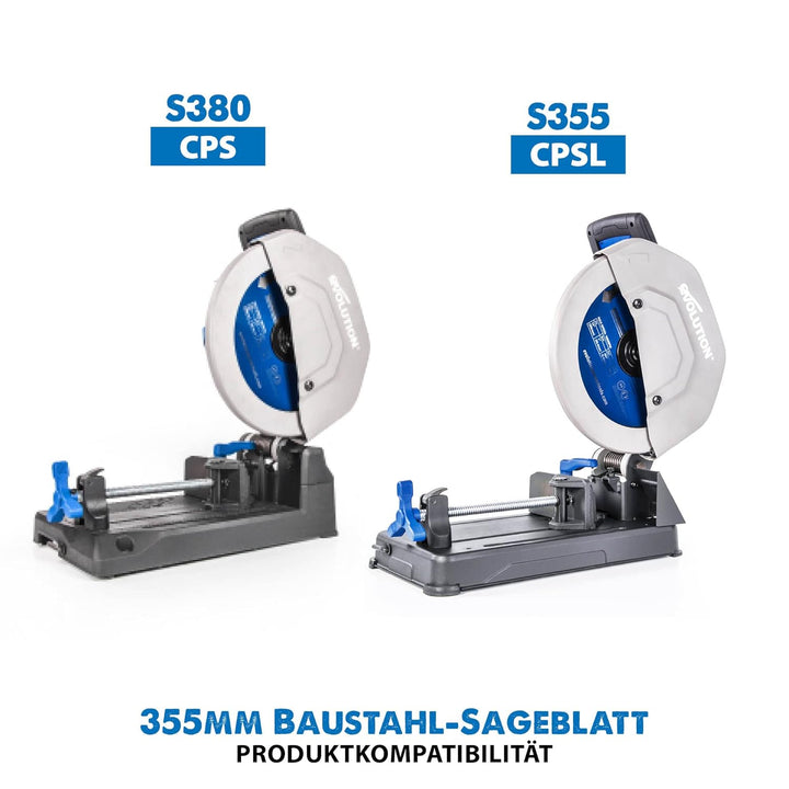 Evolution M355TCT-66CS - 355 mm Sägeblatt zum Schneiden von Baustahl - Metall-Sägeblatt mit Hartmeta