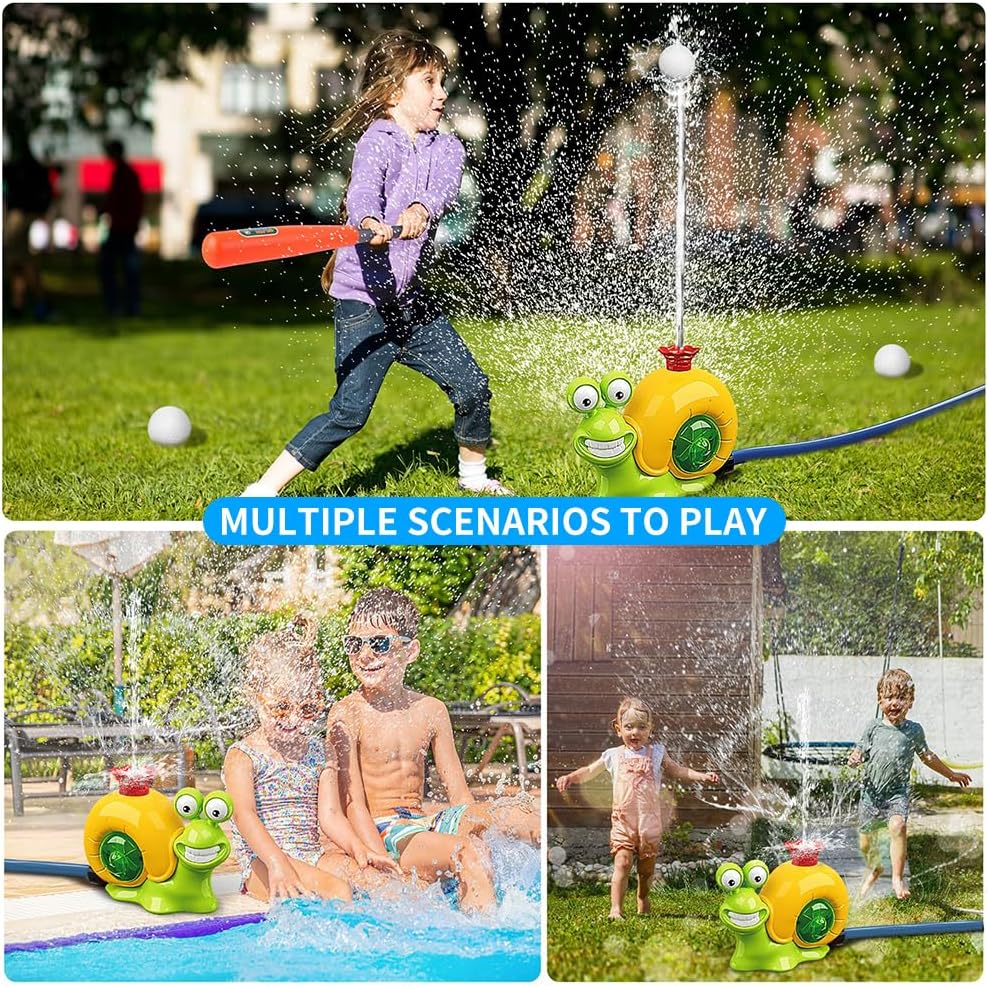OBEST Wasserspielzeug Sprinkler für Kinder, Wassersprinkler Kinder Outdoor Wasser Baseball mit Schne