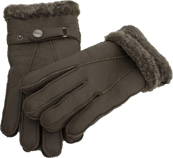Reissner Lammfelle Fingerhandschuhe HDS-FINGER2 Merino Lammfell Nappa Leder in schwarz, beige und wa
