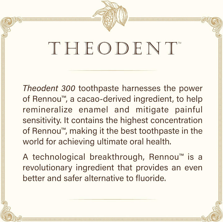 Theodent 300 Clinical Strength Whitening Crystal Mint 3.4 Oz
