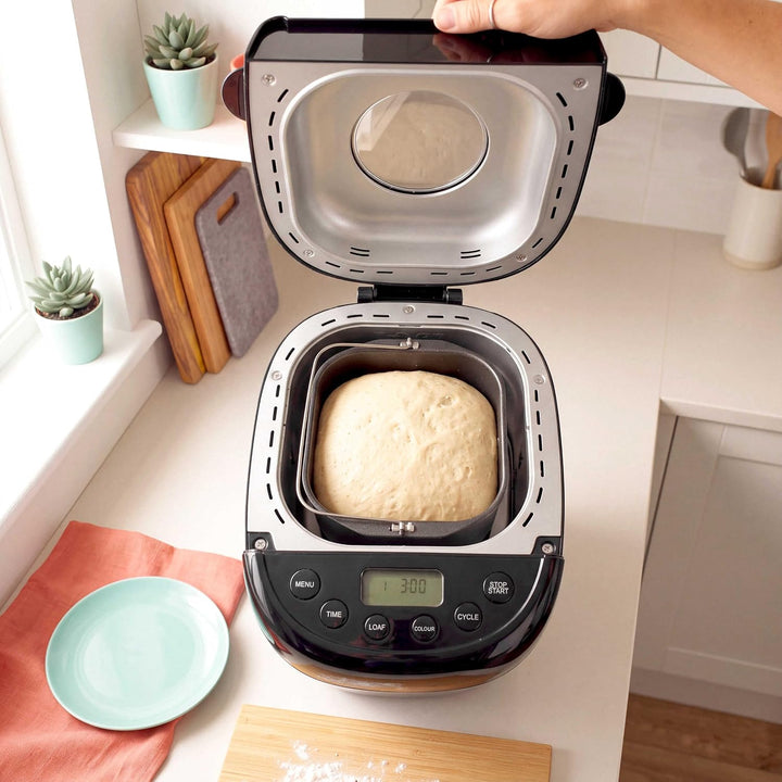Progress Brotbackautomat mit 15 Programmen, 900 g, 550 W | 3 Bräunungsstufen, beleuchtetes Display,