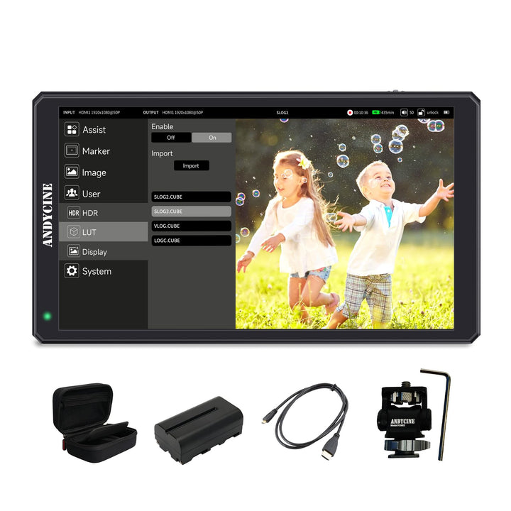 ANDYCINE C6R 6 Zoll Touchscreen Kamera DSLR Filed Monitor mit USB 2.0 Recorder 3D LUT Wellenform 4K