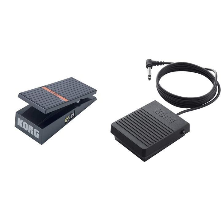 KORG EXP2 Fusspedal für MIDI Keyboard & KOO PS3 Sustain-Pedal/Schalter Schwarz Bundle mit Sustain-Pe