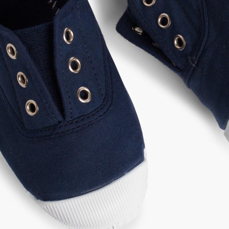 Pisamonas Leinwand-Sneakers Ohne Schnürsenkel Mit Gummispitze Marineblau 21 EU, Marineblau 21 EU