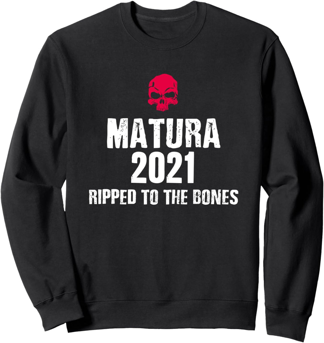 Matura 2021 Skull Red Ripped To The Bones Sweatshirt