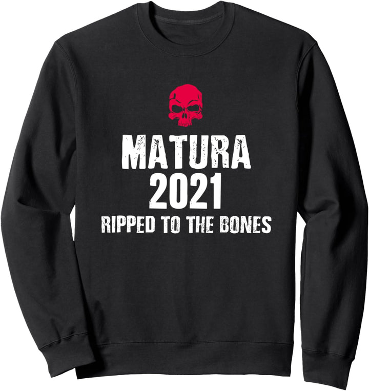 Matura 2021 Skull Red Ripped To The Bones Sweatshirt