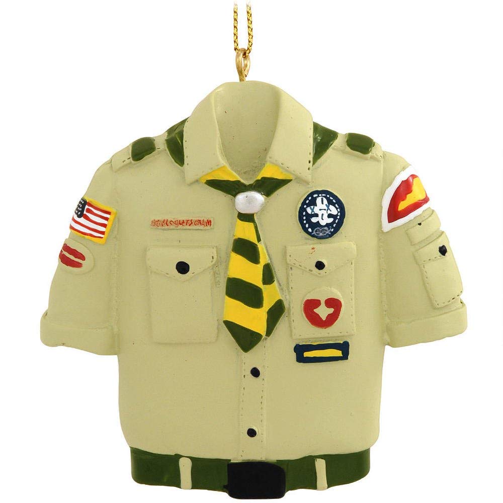Kurt Adler 3.25" Resin Boy Scout Tan Shirt Christmas Ornament Braun, Braun