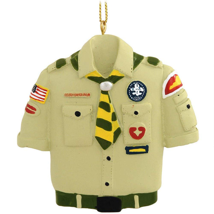 Kurt Adler 3.25" Resin Boy Scout Tan Shirt Christmas Ornament Braun, Braun