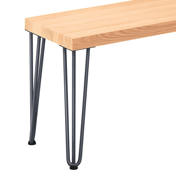 LAMO Manufaktur Hocker Beistelltisch Sitzbank 30x40x47 cm, Möbelfüsse Creative Anthrazit/Natur, LSB-