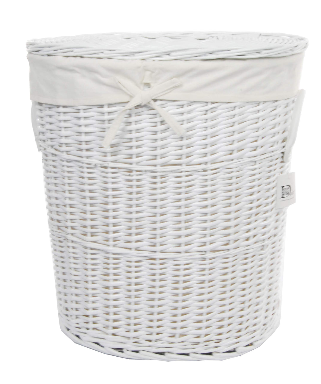 DVier Wäschekorb Laundry Weide weiss 55x42 H.62 08WOval-c