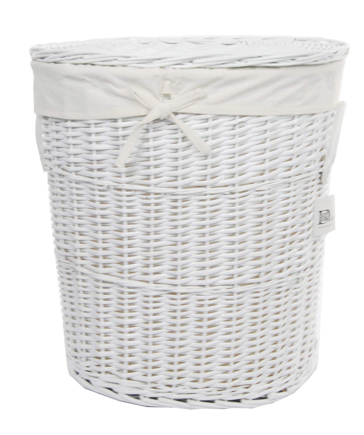 DVier Wäschekorb Laundry Weide weiss 55x42 H.62 08WOval-c