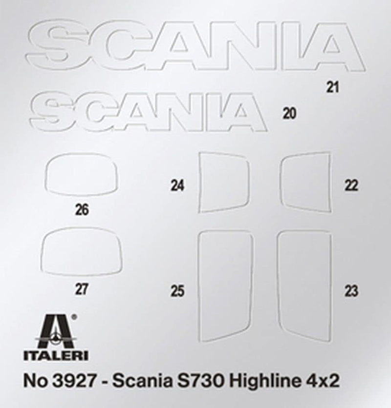 Italeri 3927 1:24 Scania S730 Highline 4x2-Modellbau, Bausatz, Standmodellbau, Basteln, Hobby, Klebe