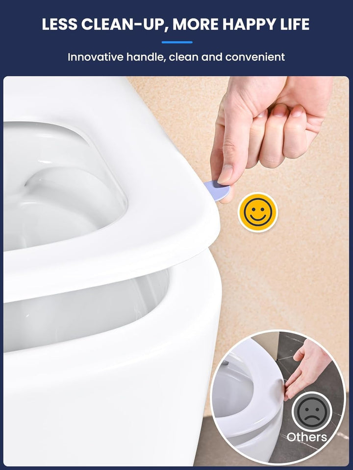 Toilettendeckel mit Absenkautomatik Eckig [LANG],YEAUPE RPO WC Sitz Quick-Release zur einfachen Rein