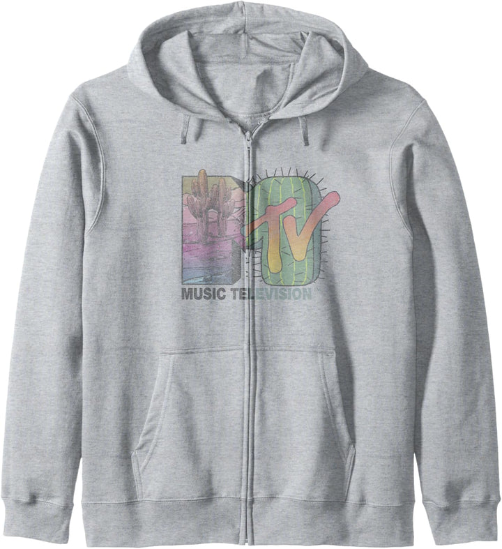 MTV Desert Cactus Split Retro Logo Kapuzenjacke