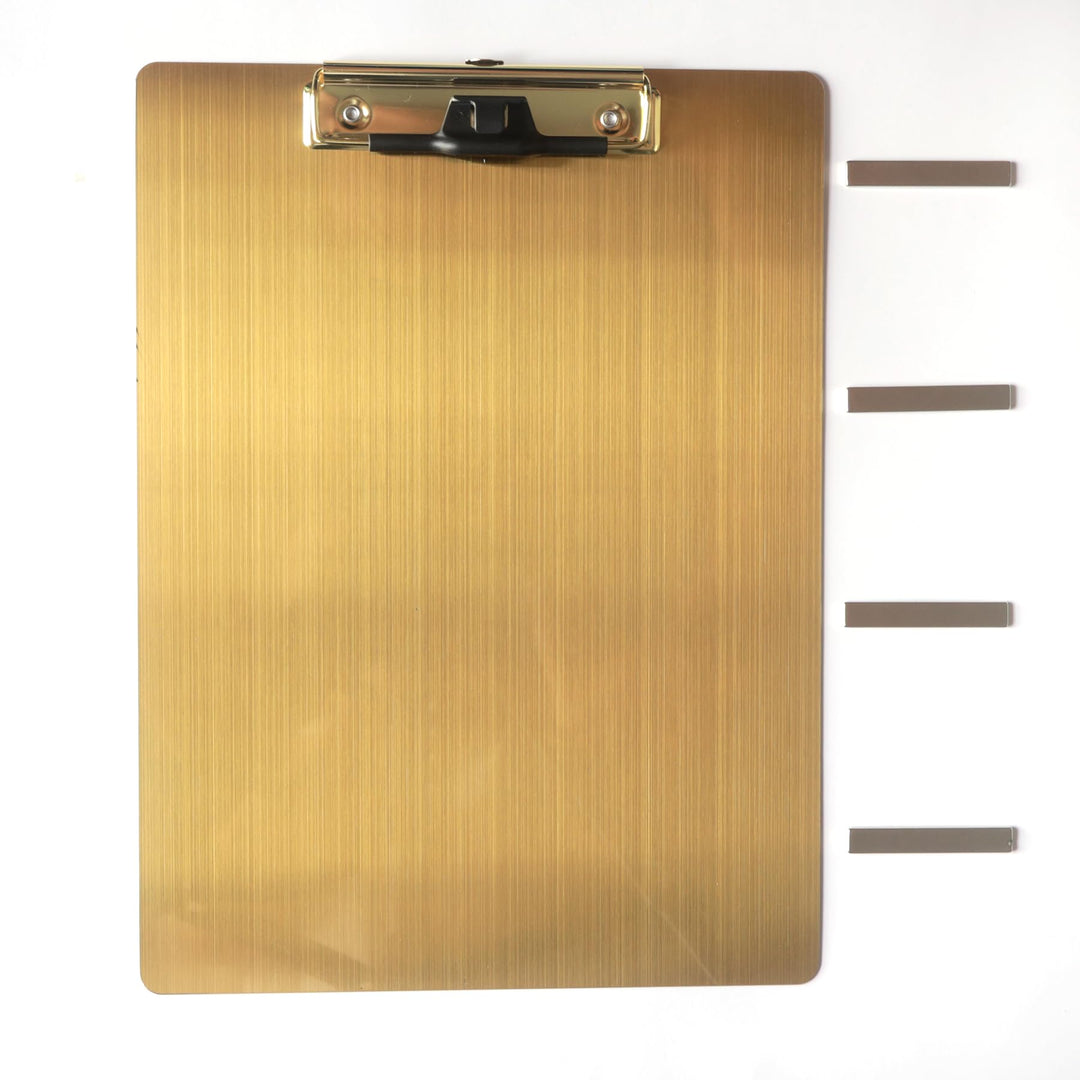 Magnetische Klemmbretter aus Edelstahl, Metallklemmbretter mit flachem 304-Clip, schwarze Tafeln für