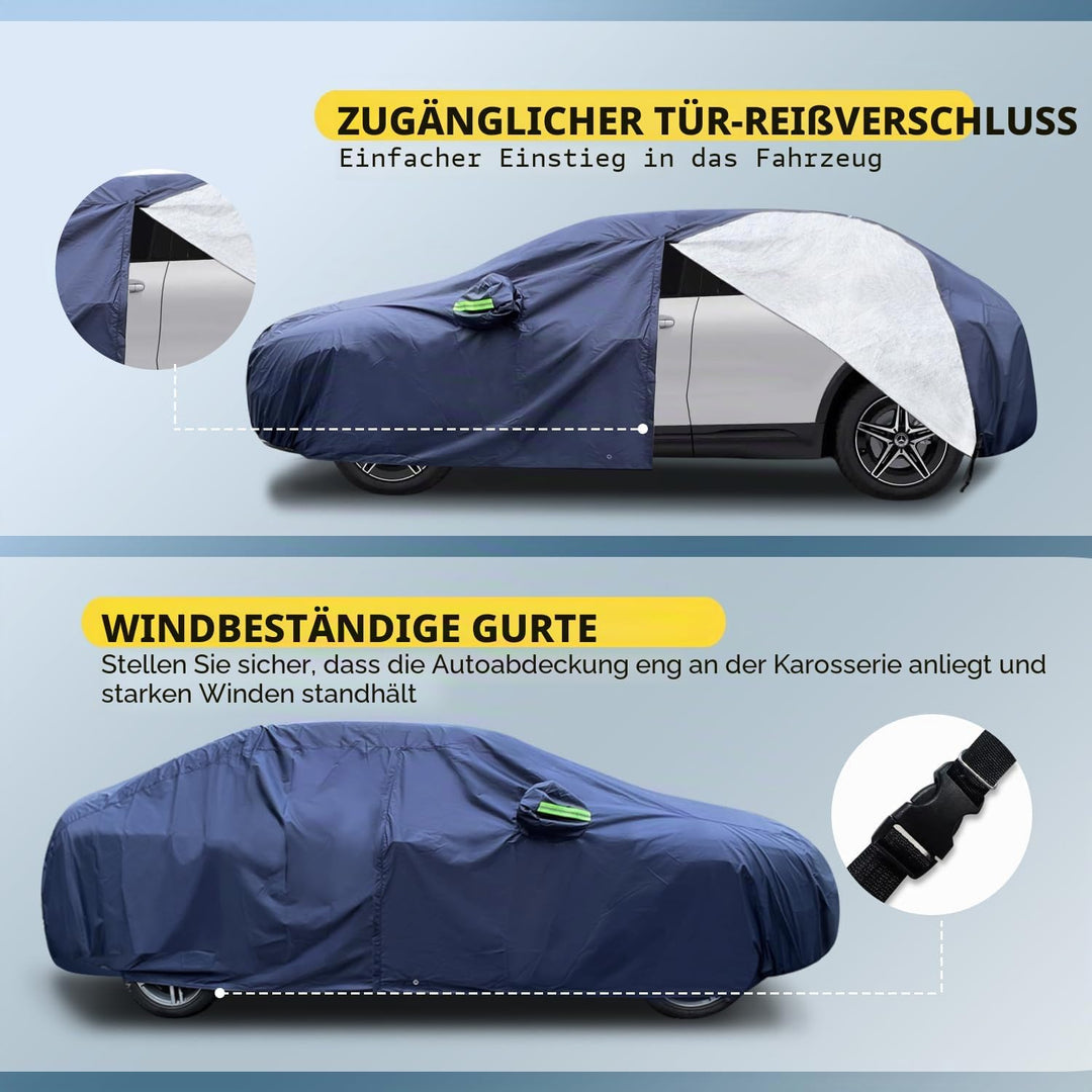 Autoabdeckplane 10 Schichten Vollgarage Autoabdeckung Vollgarage Staubdicht Wasserdicht Autohülle Au