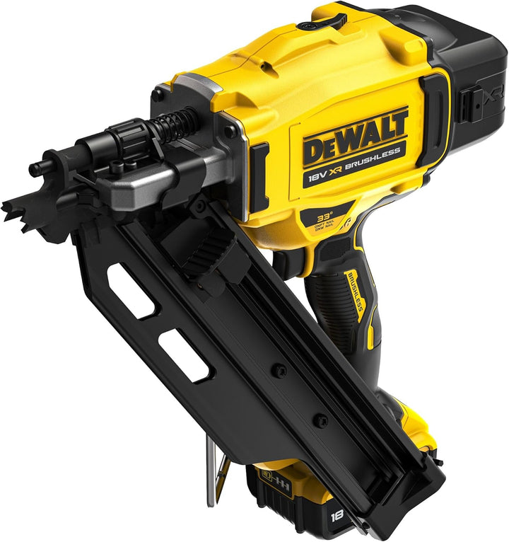 Dewalt 18 Volt Akku-Nagler (90mm) DCN930P2 (für gängige papier- und drahtgebundene D-Kopf Nägel, Mag