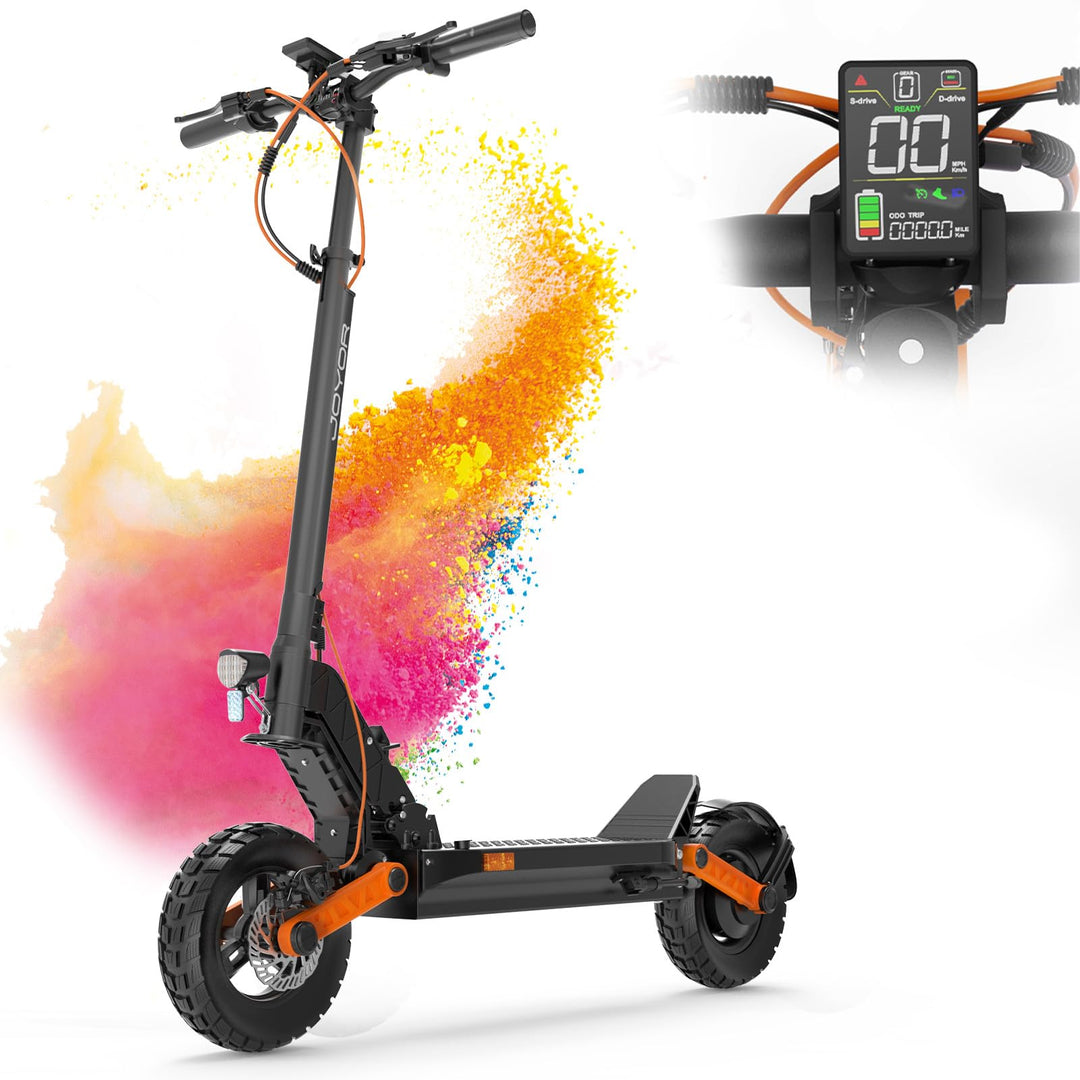 JOYOR E Scooter S Serie, Elektroroller, Fährt 40-90 Km, 48/60V 13/18/26Ah, Mit Doppelter Stossdämpfu