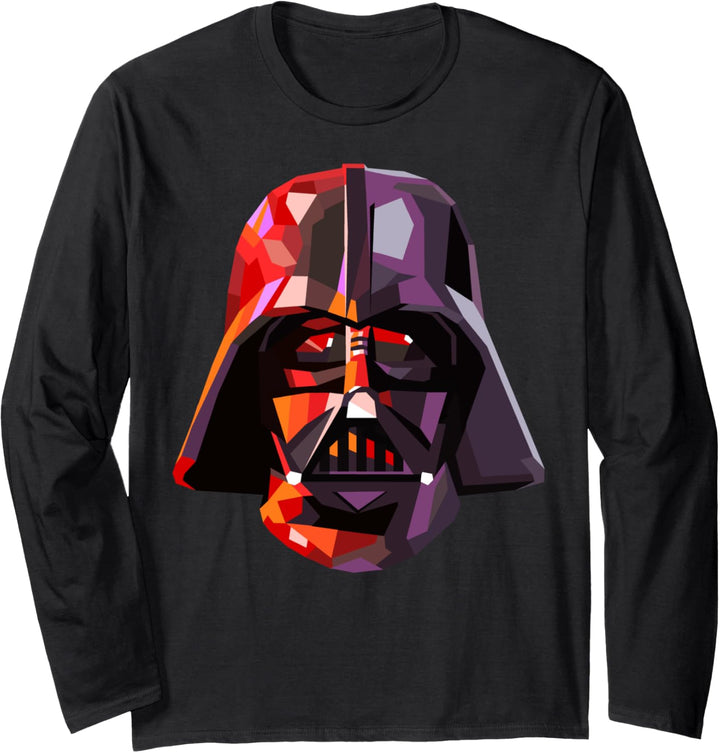 Star Wars Darth Vader Poly Prism Geometric Langarmshirt