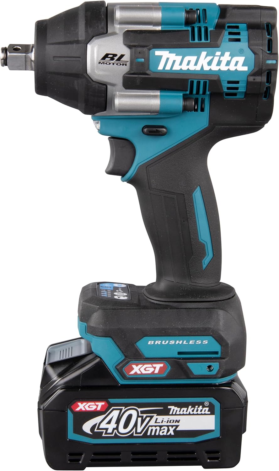 Makita TW007GM201 Akku-Schlagschrauber 40V max. / 4,0 Ah, 2 Akkus + Ladegerät im MAKPAC, Petrol mit
