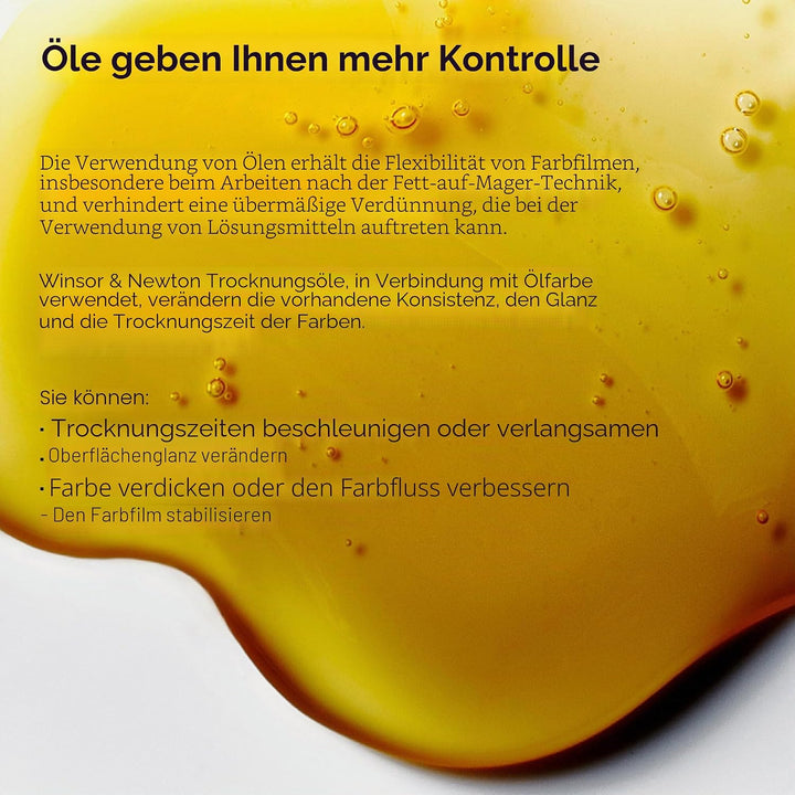 Winsor &amp; Newton 3049734 Ölmalmittel, Künstler Malmittel aus Leinöl-Standöl &amp; Terpentinersatz, Verdün