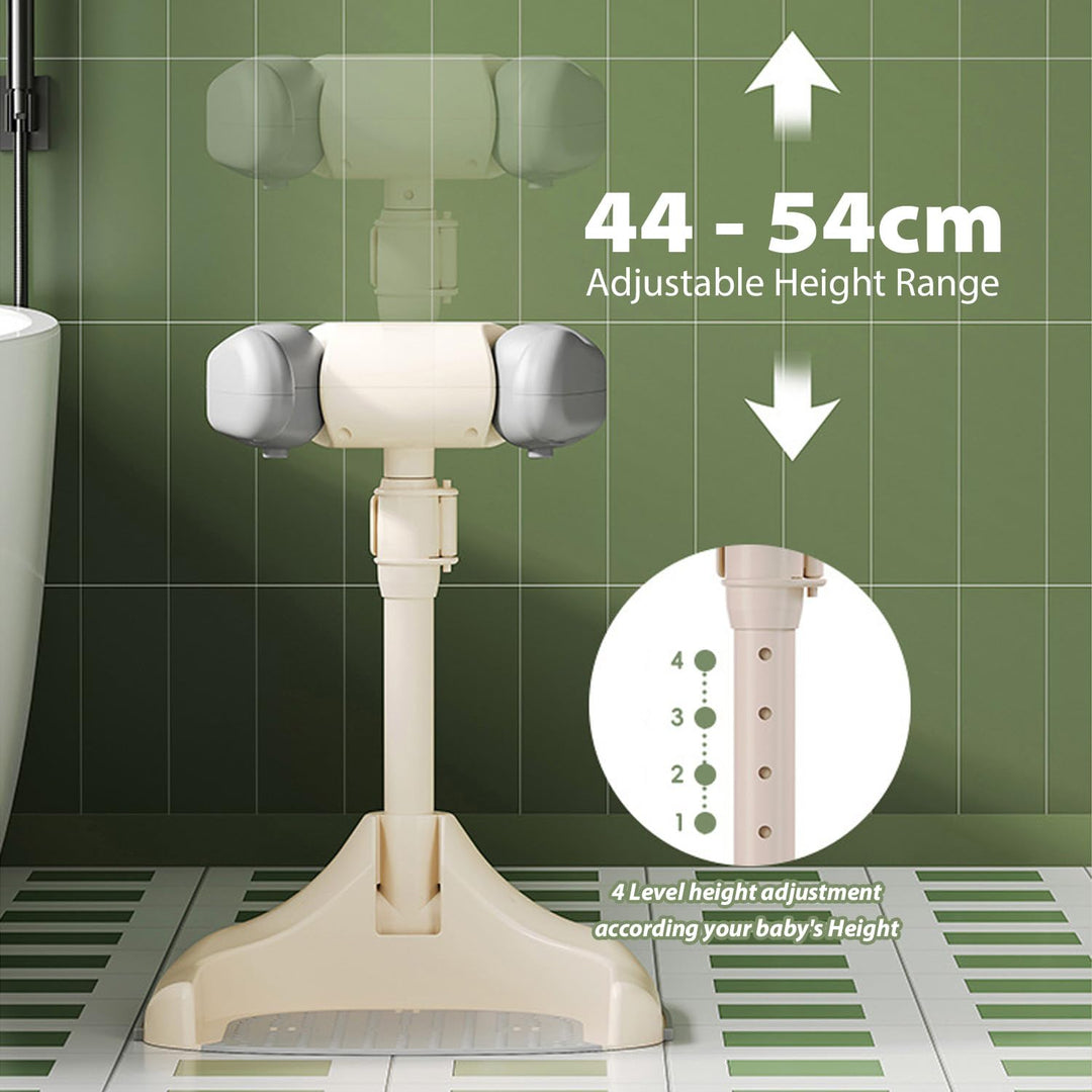 Baby Dusche Ständer, Einstellbarer Kleinkind Shower Stand Support mit AntiRutsch-Basis, Baby Badewan