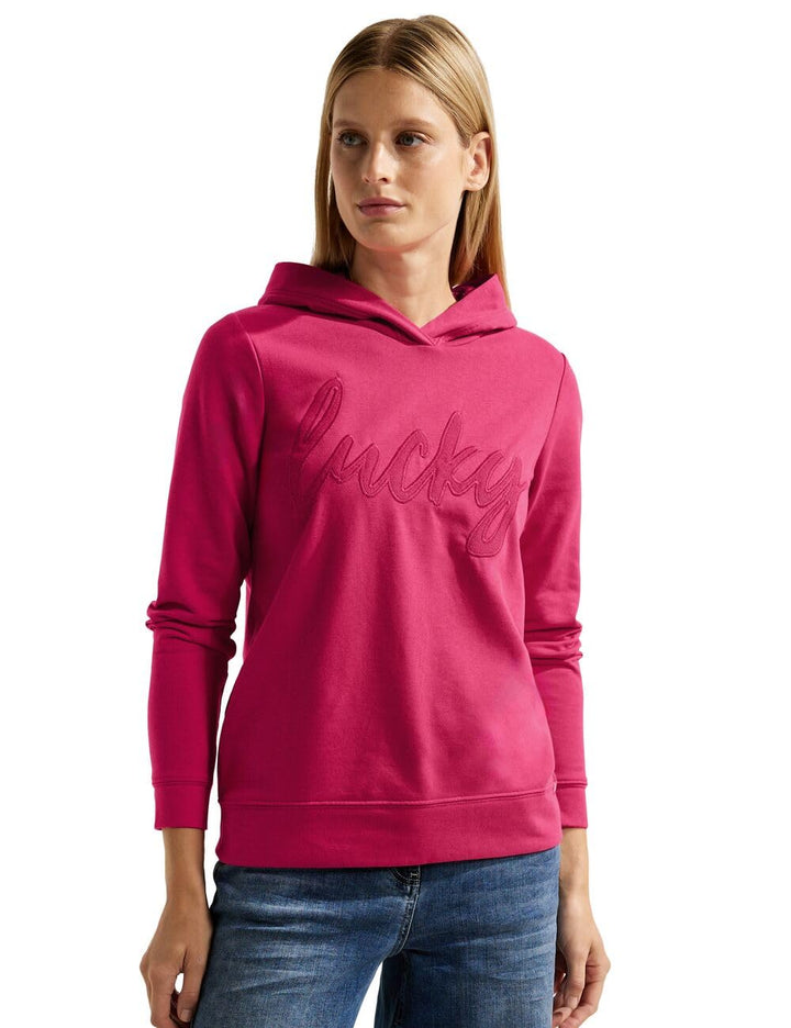 Cecil Damen Langarmshirt Hoodie, Cosy Coral