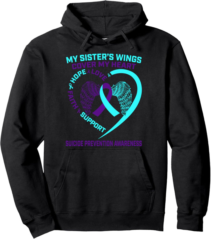 Herz-Flügel für Suicid-Prevention Awareness Sister Pullover Hoodie