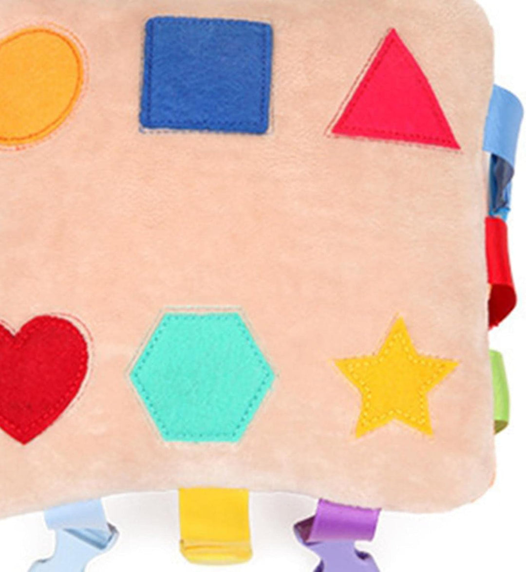 Amagogo Montessori Plüsch Busy Board Schnalle Spielzeug - Activity Board mit 6 Schnallen, Weich & Si