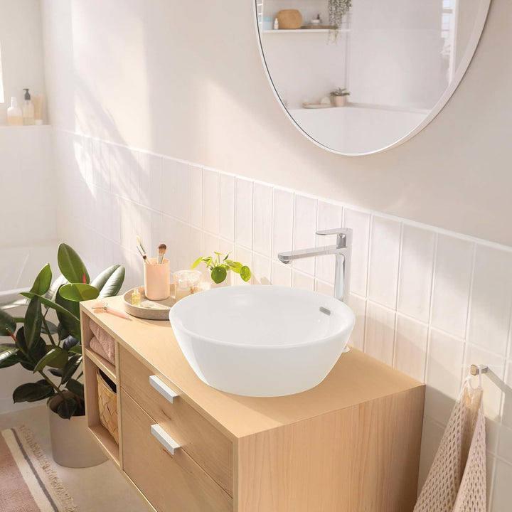 hansgrohe Rebris S - Waschtischarmatur mit Zugstangen-Ablauf, energiesparend (CoolStart), Wasserhahn