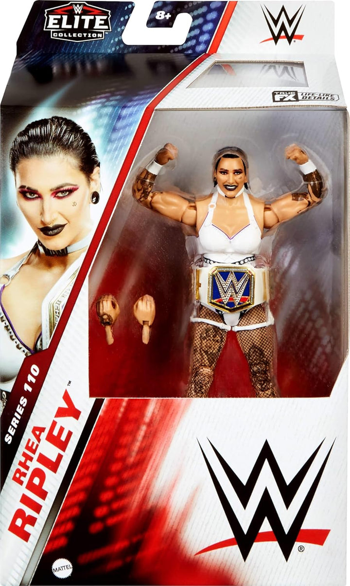 Mattel WWE Elite Actionfigur & Zubehör, 15,2 cm grosses Sammlerstück Rhea Ripley mit 25 Artikulation
