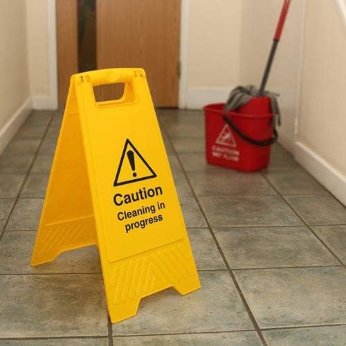 V Safety Warnschild mit englischer Aufschrift „Caution Cleaning In Progress“