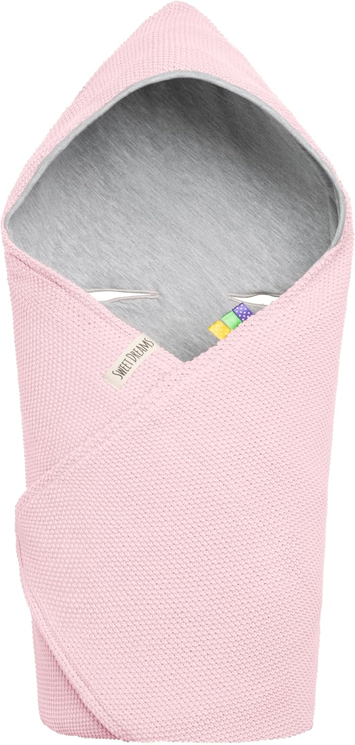 Mikos® Einschlagdecke Babyschale Herbst Winter GOTS zert. 100% Bio Baumwolle Strickdecke Baumwolldec