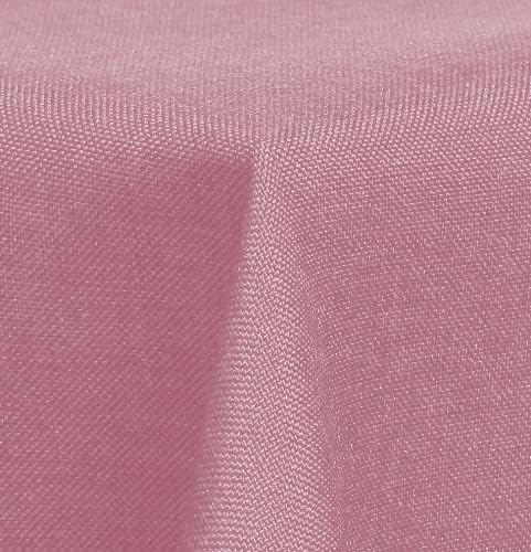 Textil Tischdecke - Leinen Optik - wasserabweisend oval (Altrosa, oval 160x220) Altrosa oval 160x220