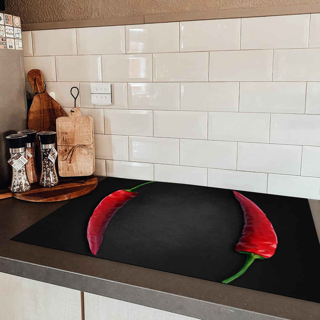 KitchenYeah© Herdabdeckplatte Einteilig Küche Herdabdeckung Induktionsfeld Ceranfeld Herdabdeckplatt