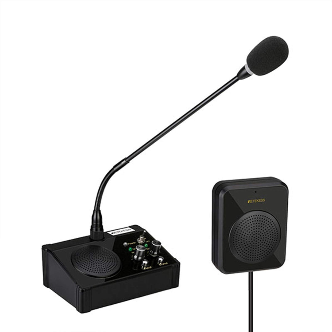 Retekess TW106 Fensterlautsprecher, Gegensprechanlage, Dual Way Bank Intercom System, 2-Wege-Fenster