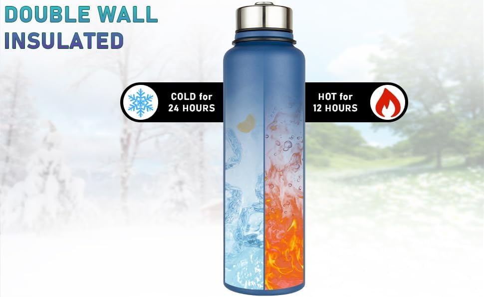 1,5 L Metall Edelstahl Trinkflasche Vakuum Flasche, Auslaufsicher Wasserflasche, BPA-Frei - Thermosf