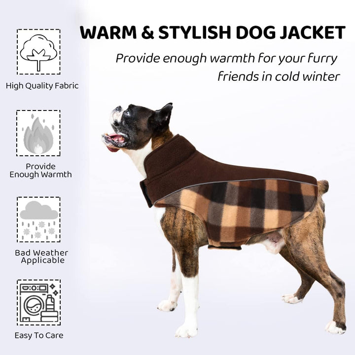 Warme Hundemantel Winter, Hundemantel mit Bauchschutz, Wintermantel für Hunde mit Reflektierend, Wen