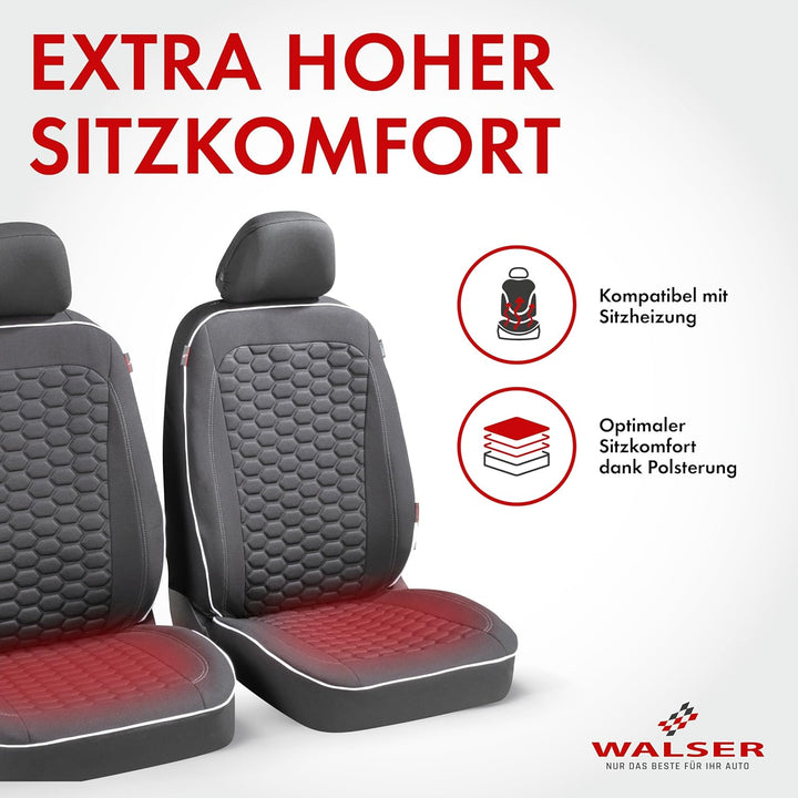 Walser Premium Autositzbezüge Kendal mit Reissverschluss Qualitätssieger Sehr Gut* Sitzbezüge Auto,