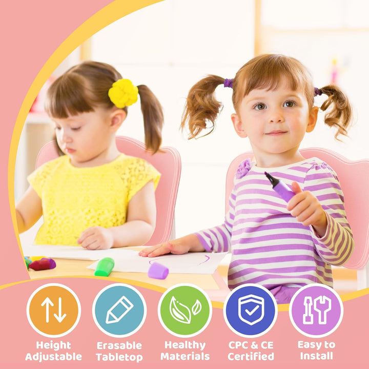 FUNLIO Kinderzimmertisch & -stuhlsets, höhenverstellbar für Kinder im Alter von 3-8 Jahren, leicht a