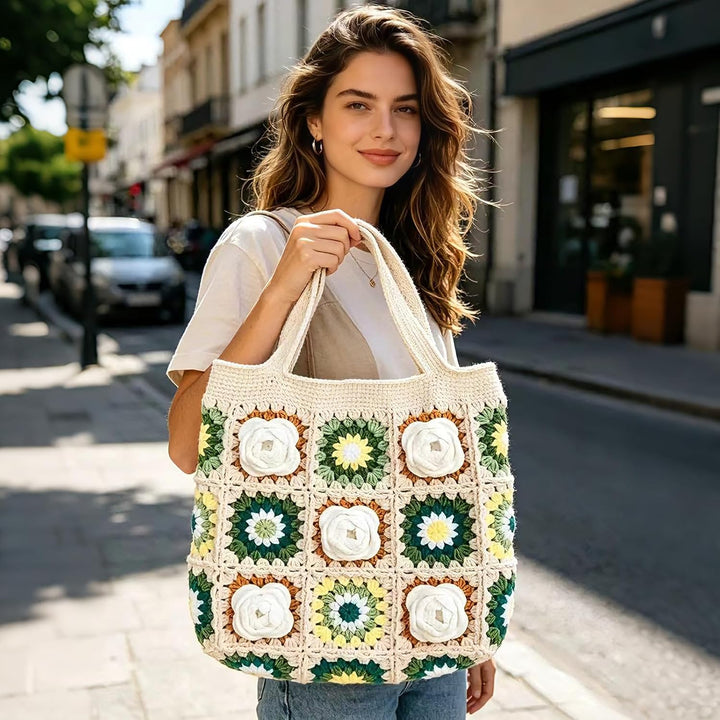 Snovire Häkeltasche Set für Anfänger, Komplettes Häkel Set zum Taschen Häkeln, Wolle für Taschen Häk