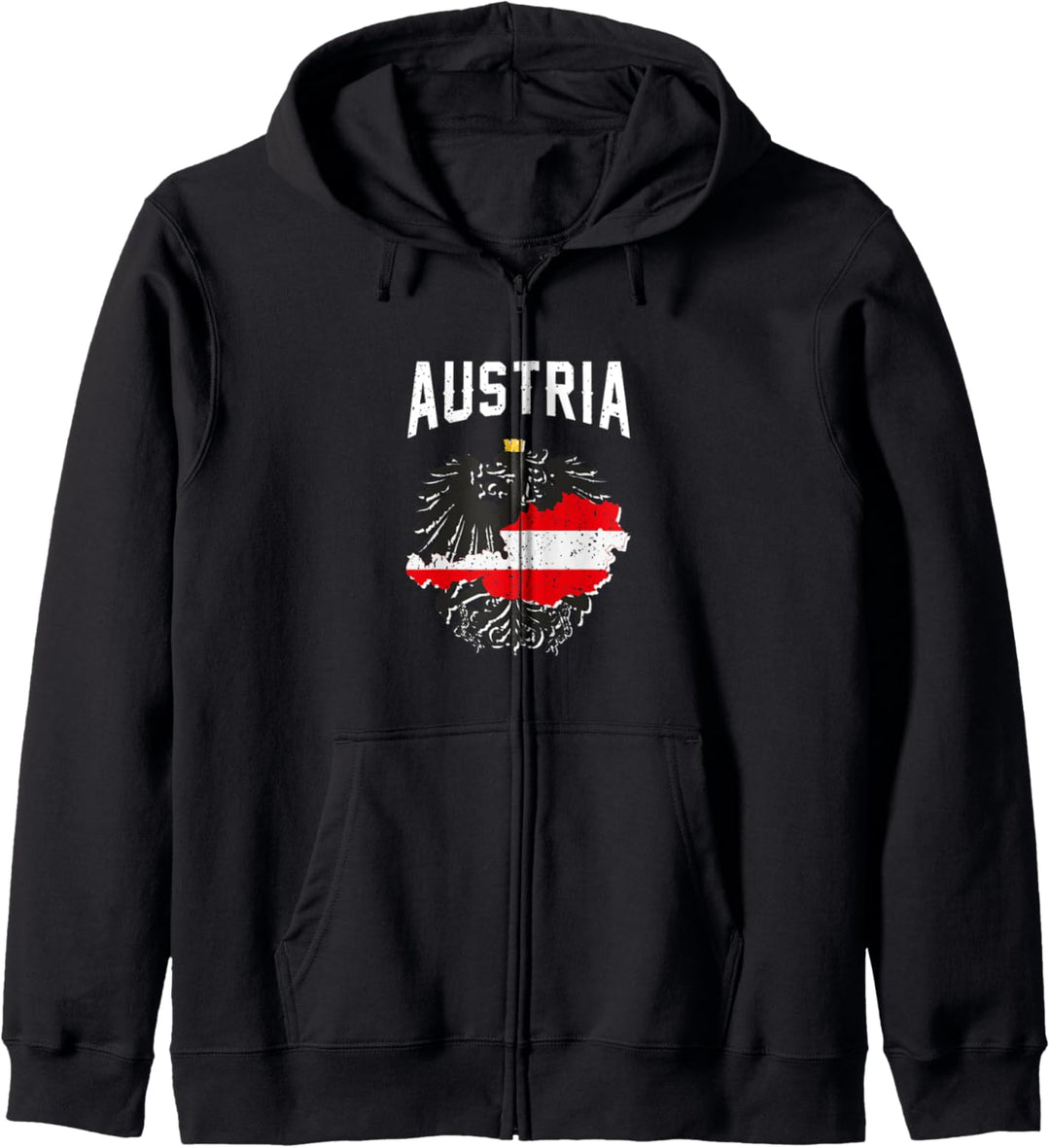 Vintage Österreich Wappen Österreichische Flagge Wien Souvenir Kapuzenjacke