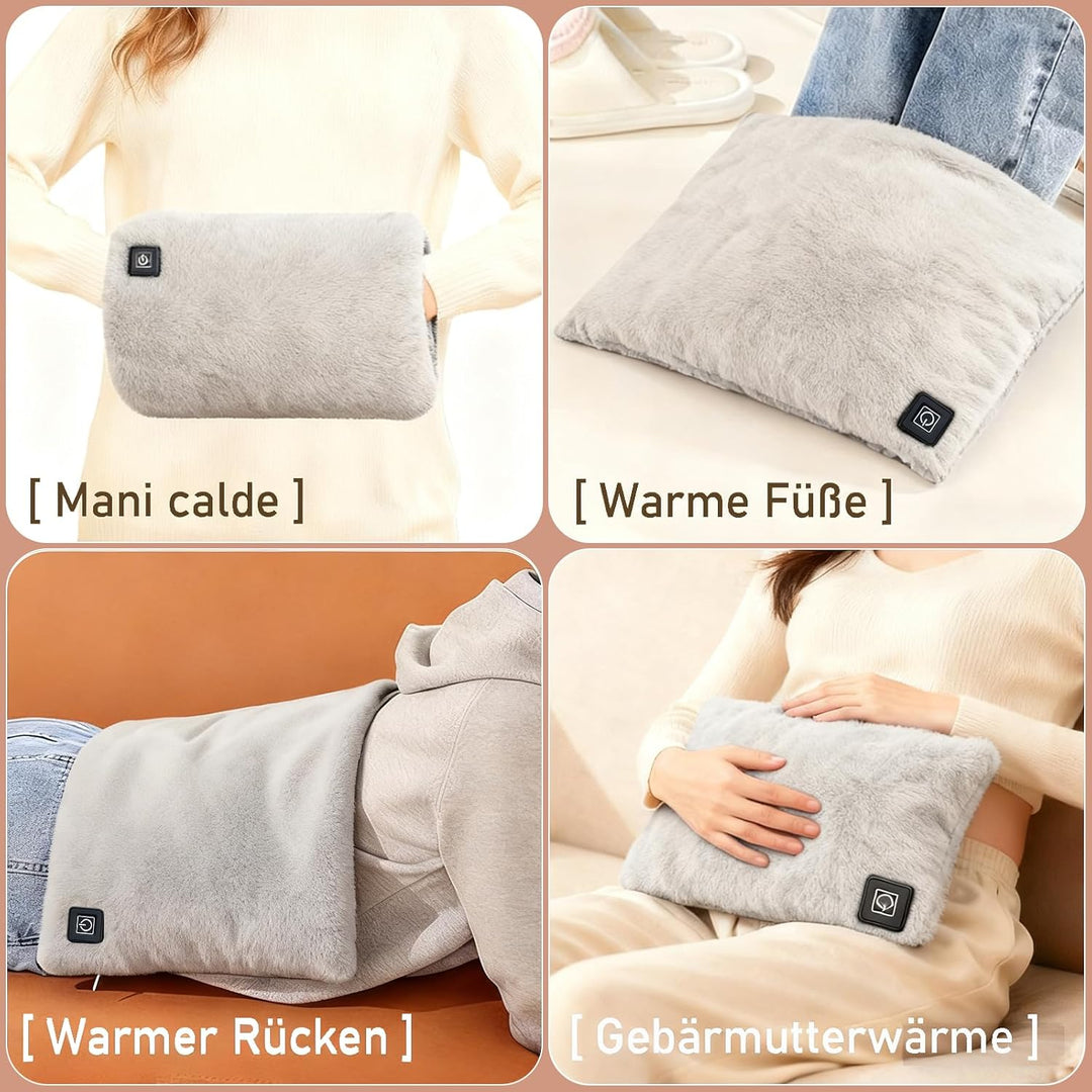 Handwärmer Elektrisch, Beheizbare Handschuhe mit 10000mAh Akku, Taschenwärmer wiederverwendbar 3 Hei